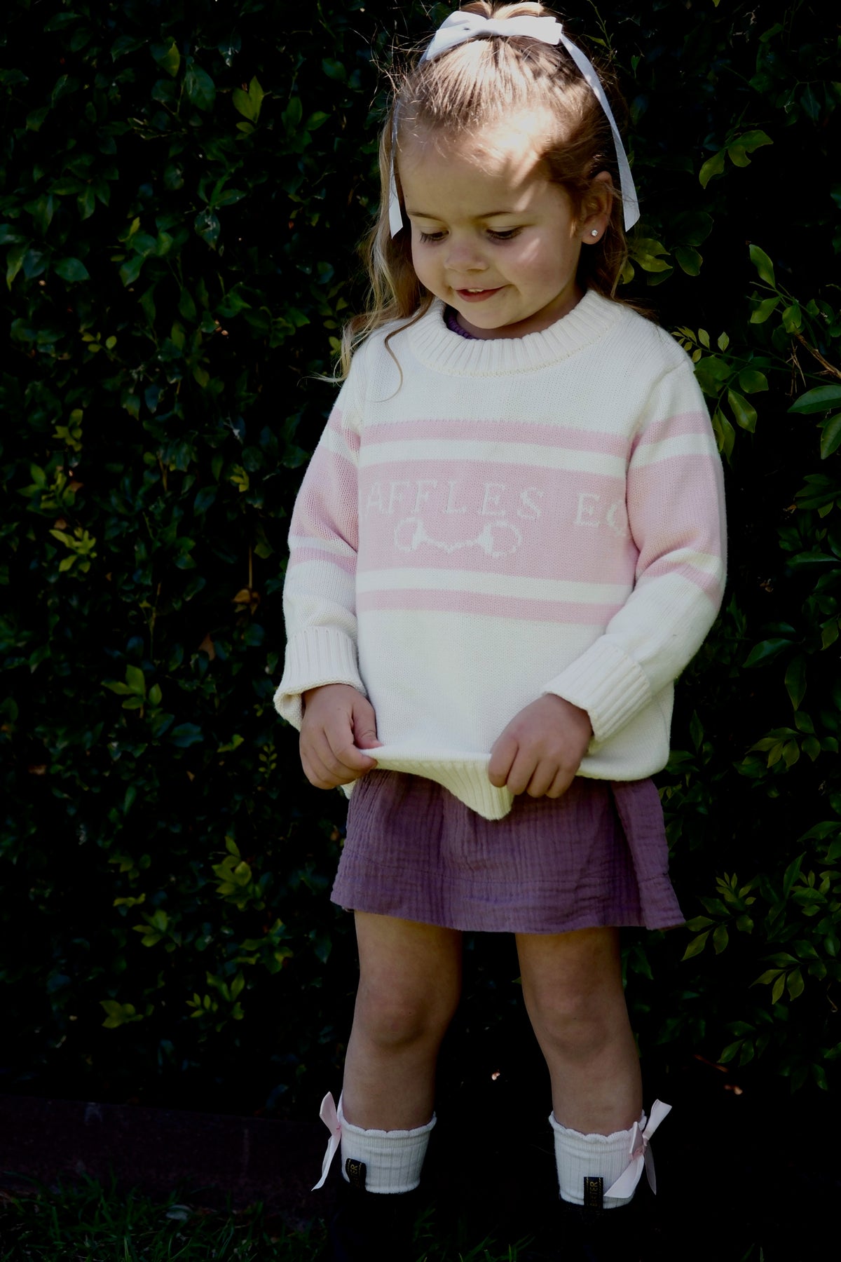 French Link Heritage Knit Jumper - Blush Pink