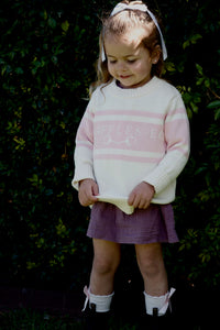 French Link Heritage Knit Jumper - Blush Pink
