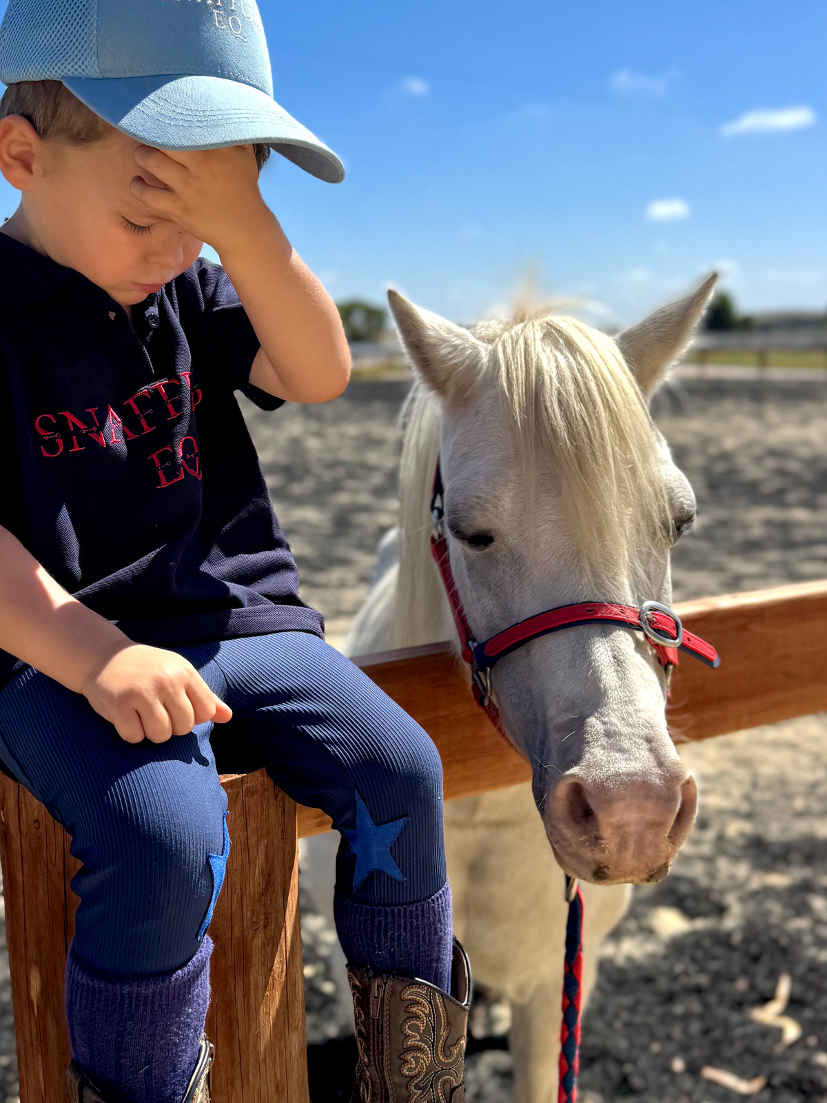Snaffles Eq. Eggbutt Riding pant - Blue